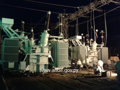 Banco de transformadores de tensión de 220/66 kV de 60 MVA cambiado